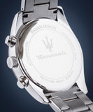 Maserati Attrazione Chronograph White Dial Silver Steel Strap Watch for Men - R8853151004