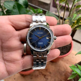 Seiko Presage Cocktail Time Automatic Blue Dial Silver Steel Strap Watch for Men - SRPB41J1