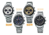 Seiko Prospex Speedtimer Solar Chronograph White Dial Silver Steel Strap Watch for Men - SSC813