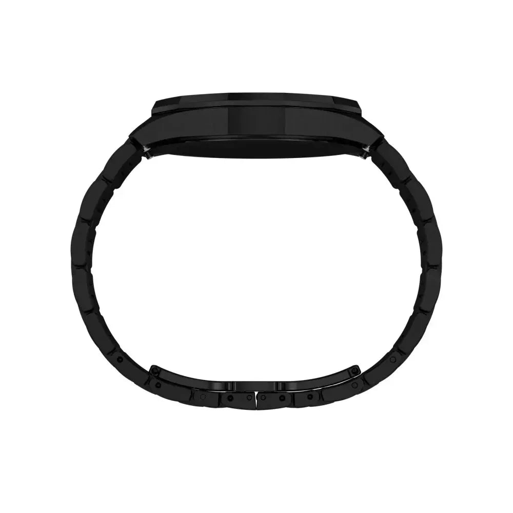 Tissot PRC 100 Solar Quartz Black Dial Black Steel Strap Watch for Men - T151.422.33.051.00