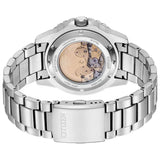 Citizen Mechanical Automatic Turquoise Dial Silver Steel Strap Watch for Men - NJ0170-83X