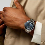 Seiko Prospex Polygonal Divers Automatic Blue Dial Silver Steel Strap Watch for Men - SPB483J1
