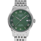 Tissot Le Locle Powermatic 80 Automatic Green Dial Silver Steel Strap Watch for Men - T006.407.11.093.00