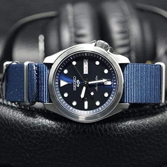 Seiko 5 Sports Automatic Blue Dial Blue Nylon Strap Watch for Men - SRPE63K1