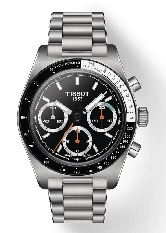 Tissot PR516 Chronograph Black Dial Silver Steel Strap Watch for Men - T149.417.11.051.00