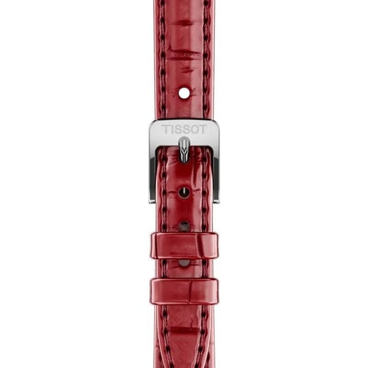 Tissot SRV Red Dial Red Leather Strap Watch for Women - T160.110.16.423.00