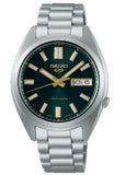 Seiko 5 Sports Automatic Green Dial Silver Steel Strap Watch for Men - SRPL57K1