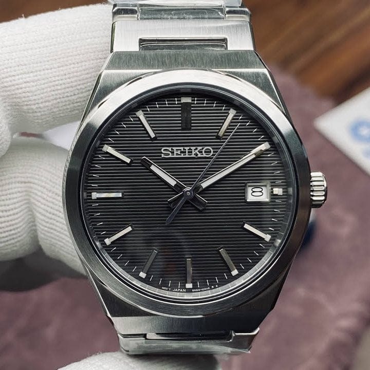 Seiko Conceptual Gray Dial Silver Steel Strap Watch for Men - SUR557P1