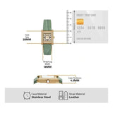 Emporio Armani Classic White Dial Green Leather Strap Watch for Women - AR11661