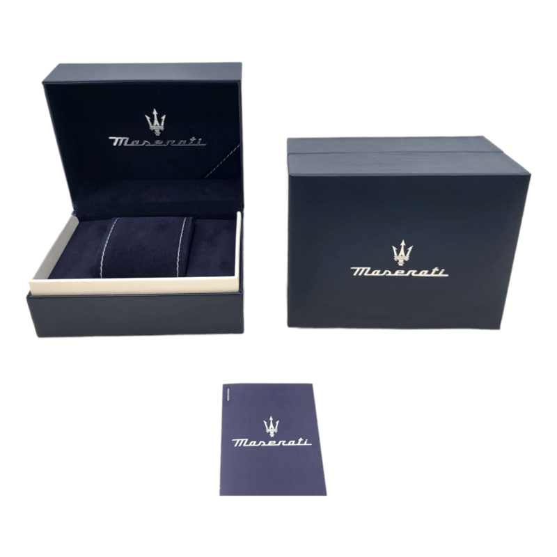 Maserati Successo Chronograph Ice Blue Dial Silver Steel Strap Watch for Men - R8873621044