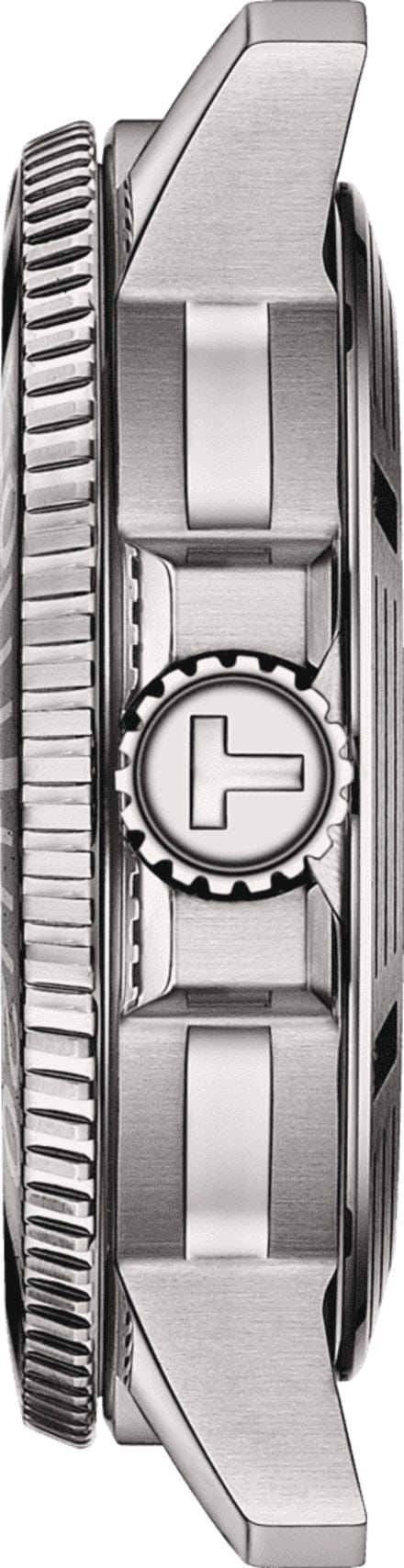 Tissot Seastar 1000 Powermatic 80 Automatic Green Dial Silver Mesh Strap Watch for Men - T120.407.11.091.00