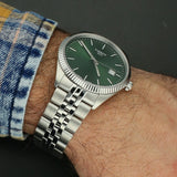 Tissot Ballade Quartz Green Dial Silver Steel Strap Watch for Men - T156.410.11.091.00