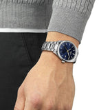 Tissot PR 100 Blue Dial Silver Steel Strap Watch for Men - T150.410.11.041.00