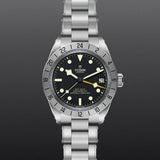 Tudor Black Bay Pro Black Dial Silver Steel Strap Watch for Men - M79470-0001