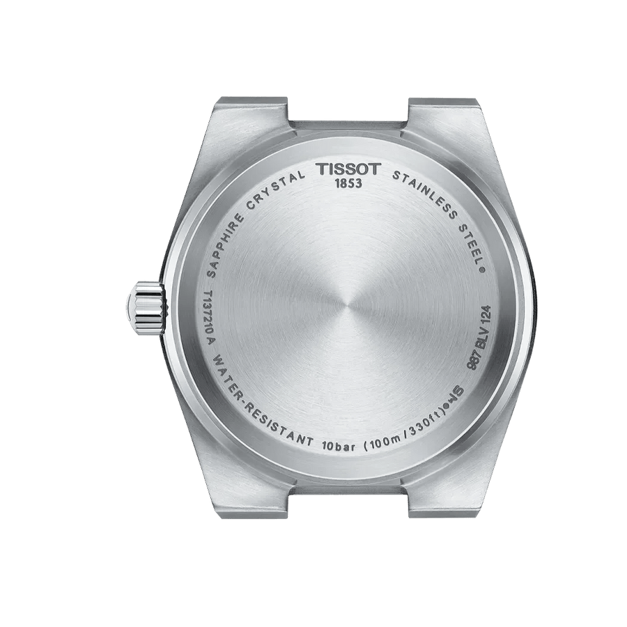 Tissot PRX Quartz Red Dial Silver Steel Strap Watch for Women - T137.210.11.421.00