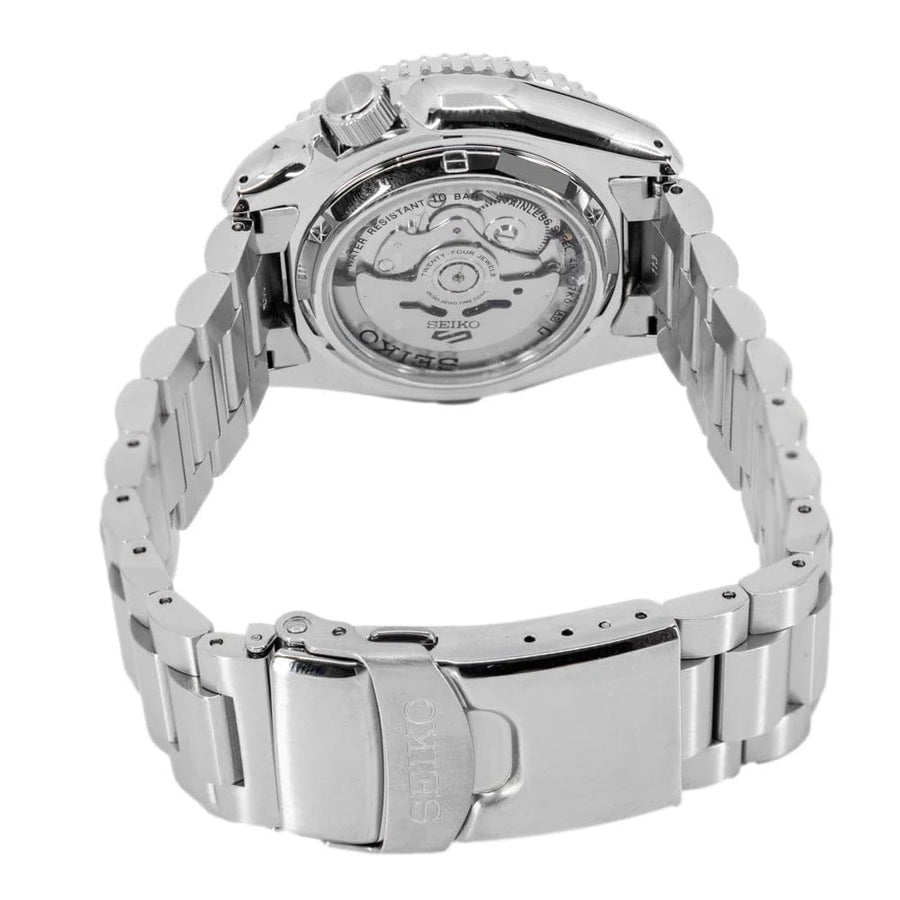 Seiko 5 Sports SKX Automatic Blue Dial Silver Steel Strap Watch for Men - SRPL83K1