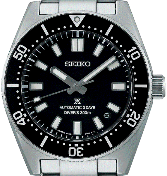 Seiko Prospex 1965 Heritage Divers Automatic Black Dial Silver Steel Strap Watch for Men - SPB453J1