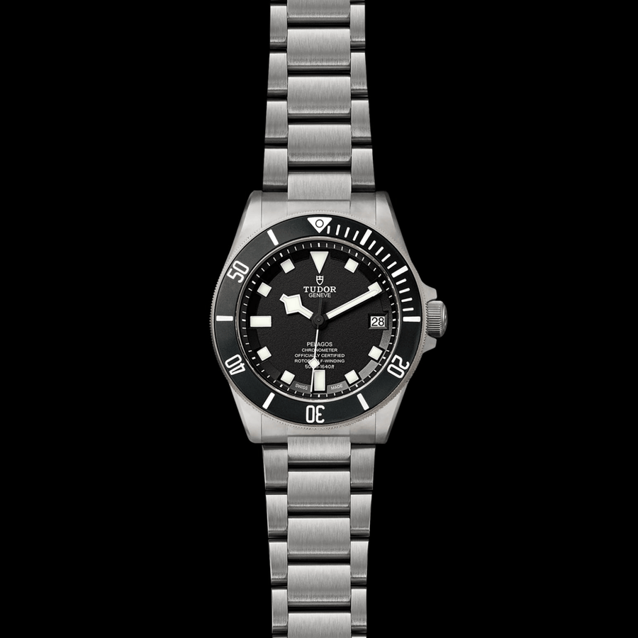 Tudor Pelagos Black Dial Grey Steel Strap Watch for Men - M25600TN-0001