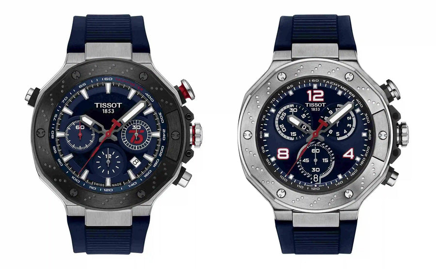 Tissot T Race Moto GP Limited Edition Chronograph Blue Dial Blue Rubber Strap Watch for Men - T141.417.17.047.00
