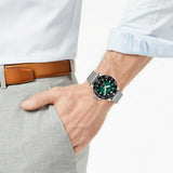 Tissot Seastar 1000 Powermatic 80 Automatic Green Dial Silver Mesh Strap Watch for Men - T120.407.11.091.00