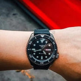 Seiko 5 Sports SKX Series Automatic Black Dial Black Silicone Strap Watch for Men - SRPD65K2