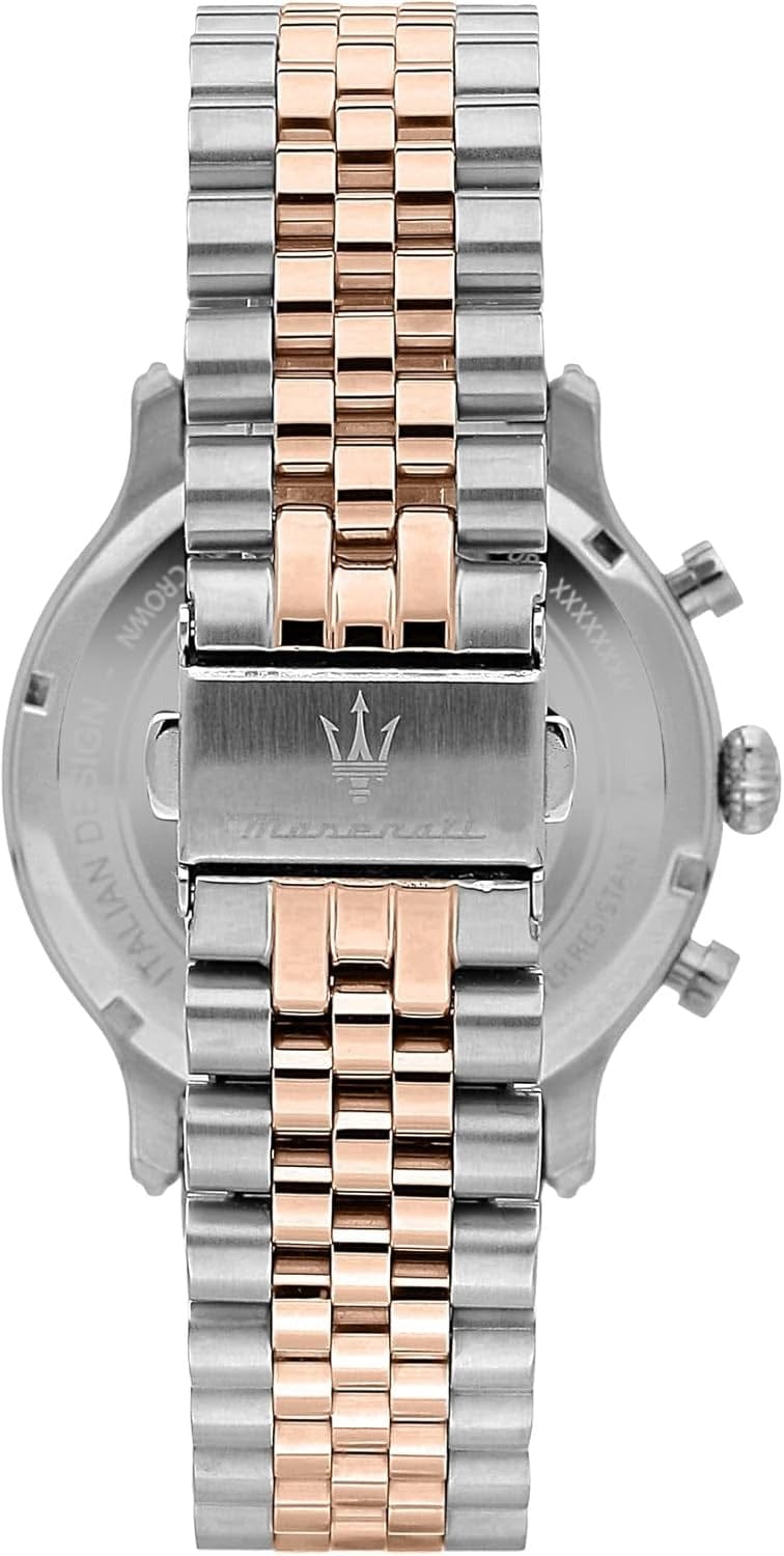Maserati Epoca Limited Edition Chronograph Blue Dial Two Tone Steel Strap Watch for Men - R8873618021