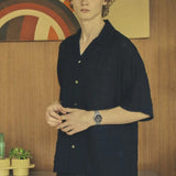 Seiko 5 Sports SKX Street Stonewash Black Dial Silver Steel Strap Watch for Men - SRPL79K1