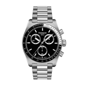 Tissot PR516 Chronograph Black Dial Silver Steel Strap Watch for Men - T149.417.11.051.00