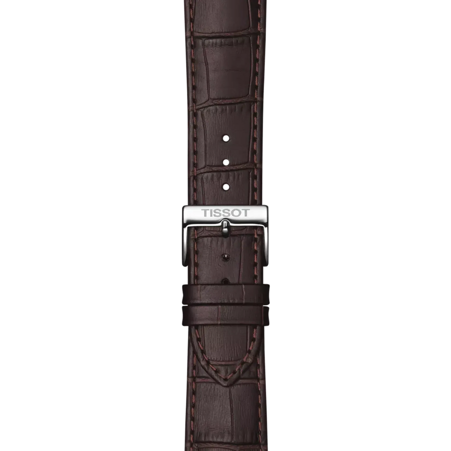 Tissot T Classic Dream Quartz White Dial Brown Leather Strap Watch for Men - T129.410.16.013.00