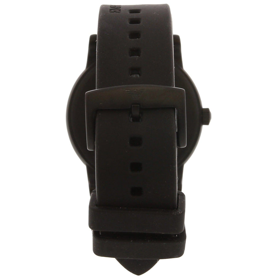 Emporio Armani Luigi Gray Dial Black Silicon Strap Watch for Men - AR11176