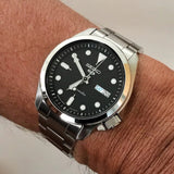 Seiko 5 Sports Automatic Grey Dial Silver Steel Strap Watch for Men - SRPE51K1