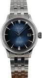 Seiko Presage Cocktail Time Automatic Blue Dial Silver Steel Strap Watch for Men - SRPB41J1