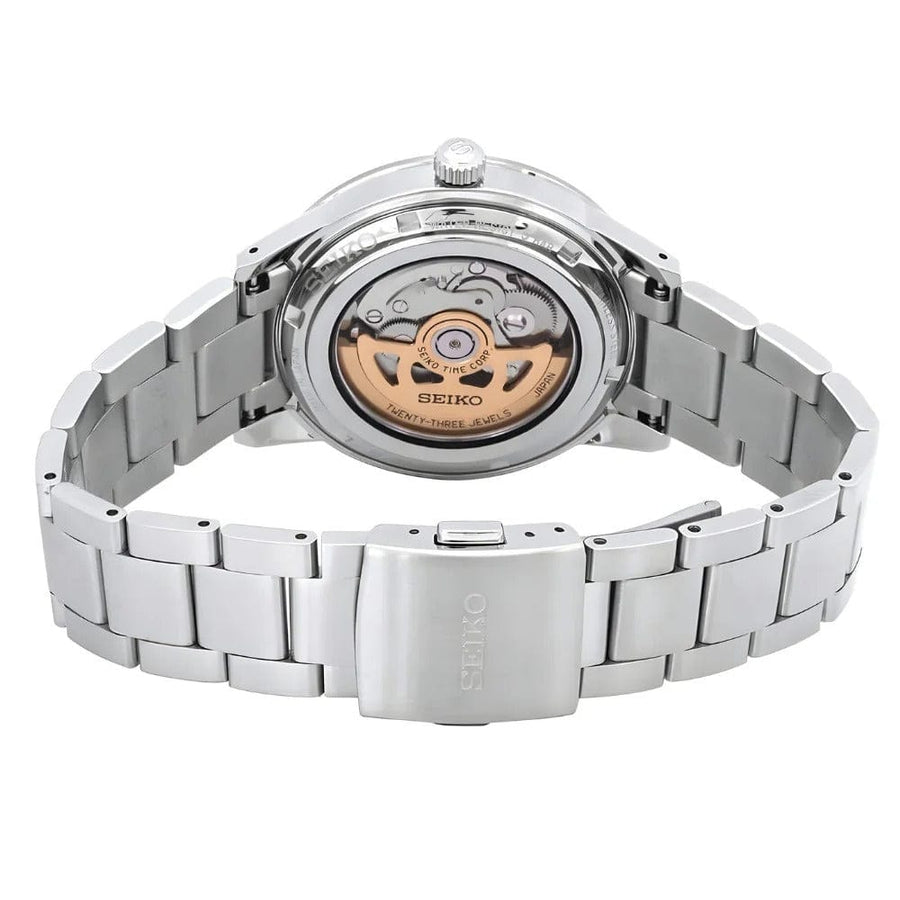 Seiko Presage Champagne Dial Silver Steel Strap Watch For Men - SRPH93J1