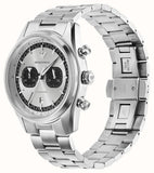 Emporio Armani Racer Chronograph Silver Dial Silver Steel Strap Watch for Men - AR11636