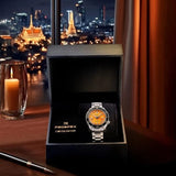 Seiko Prospex The Night of Siam Limited Edition Yellow Dial Silver Steel Strap Watch for Men - SPB487J1