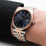 Tissot Ballade Quartz Blue Dial Two Tone Steel Strap Watch for Men - T156.410.22.041.00