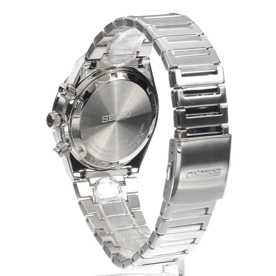 Seiko Conceptual Chronograph Blue Dial Silver Steel Strap Watch for Men- SSB453P1