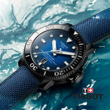 Tissot Seastar 2000 Professional Powermatic 80 Blue Dial Blue Nylon Strap Watch for Men - T120.607.37.041.00
