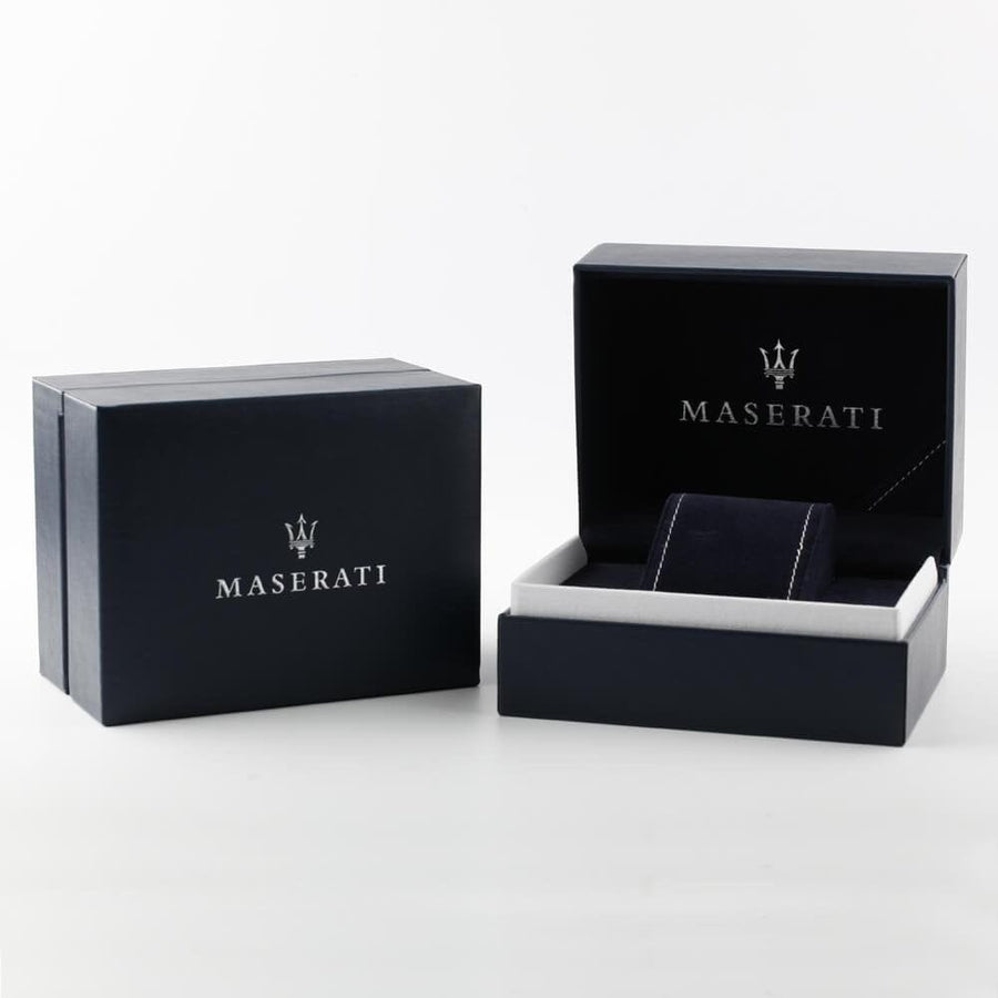 Maserati SFIDA Chronograph Blue Dial Silver Steel Strap Watch for Men - R8873640025