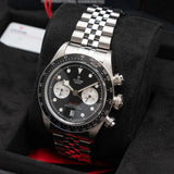 Tudor Black Bay Chrono Black Dial Silver Steel Strap Watch for Men - M79360N-0013