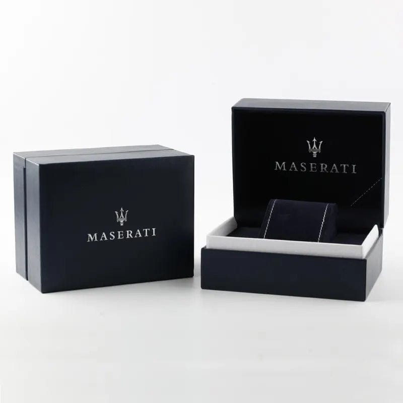 Maserati Stile Skeleton Chronograph Black Dial Black Silicone Strap Watch for Men - R8871642003