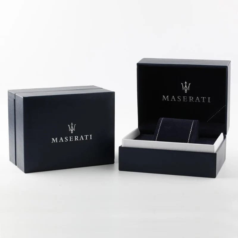 Maserati Sorpasso Chronograph Blue Dial Silver Steel Strap Watch for Men - R8873624004