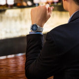 Seiko Presage Cocktail Time Automatic Blue Dial Silver Steel Strap Watch for Men - SRPB41J1