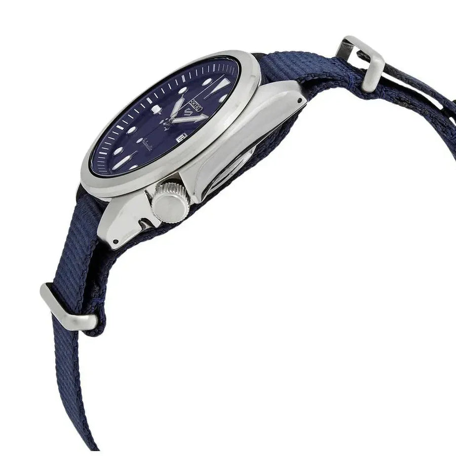 Seiko 5 Sports Automatic Blue Dial Blue Nylon Strap Watch for Men - SRPE63K1