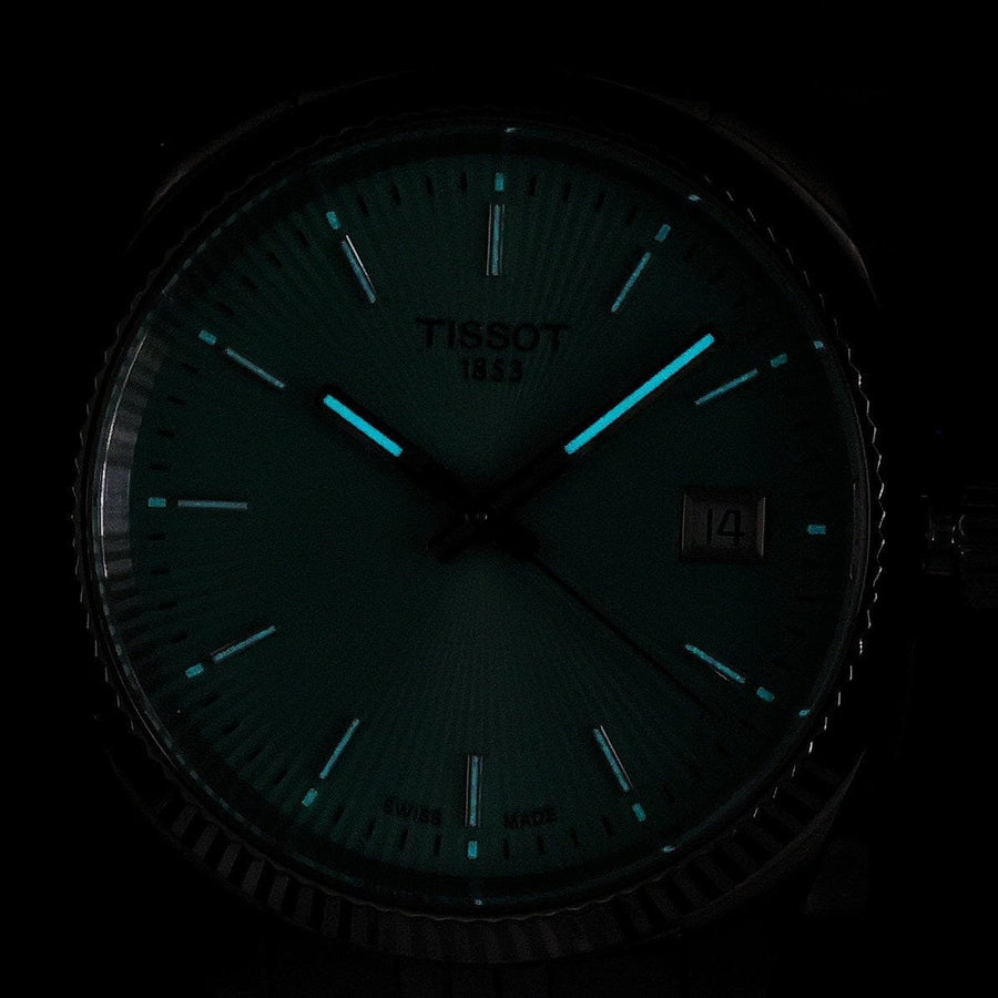Tissot Ballade Quartz Green Dial Silver Steel Strap Watch for Women - T156.210.11.091.00
