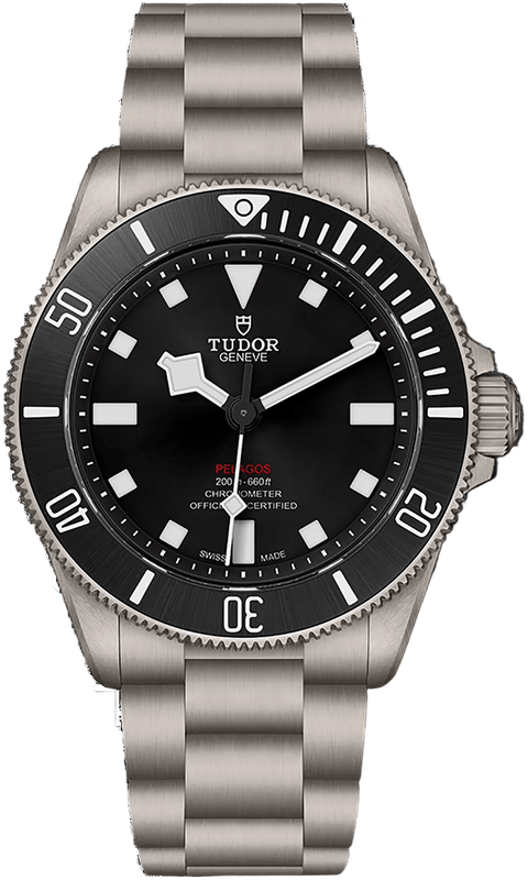 Tudor Pelagos Black Dial Grey Steel Strap Watch for Men - M25407N-0001
