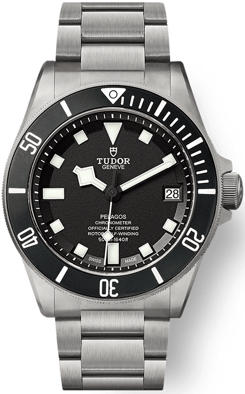 Tudor Pelagos Black Dial Grey Steel Strap Watch for Men - M25600TN-0001