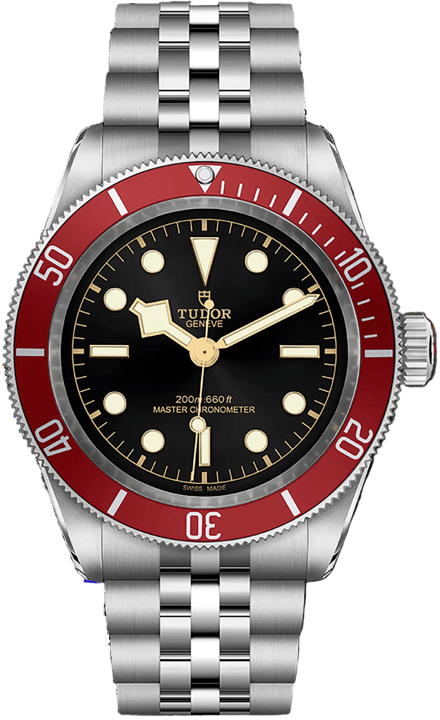 Tudor Black Bay Black Dial Silver Steel Strap Watch for Men - M7941A1A0RU-0003