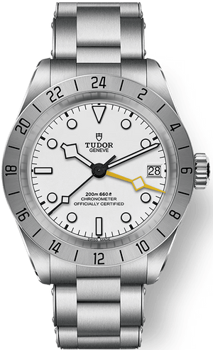 Tudor Black Bay Pro Silver Dial Silver Steel Strap Watch for Men - M79470-0004