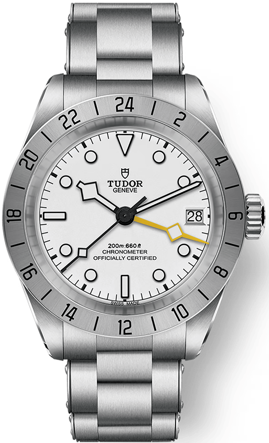 Tudor Black Bay Pro Silver Dial Silver Steel Strap Watch for Men - M79470-0004